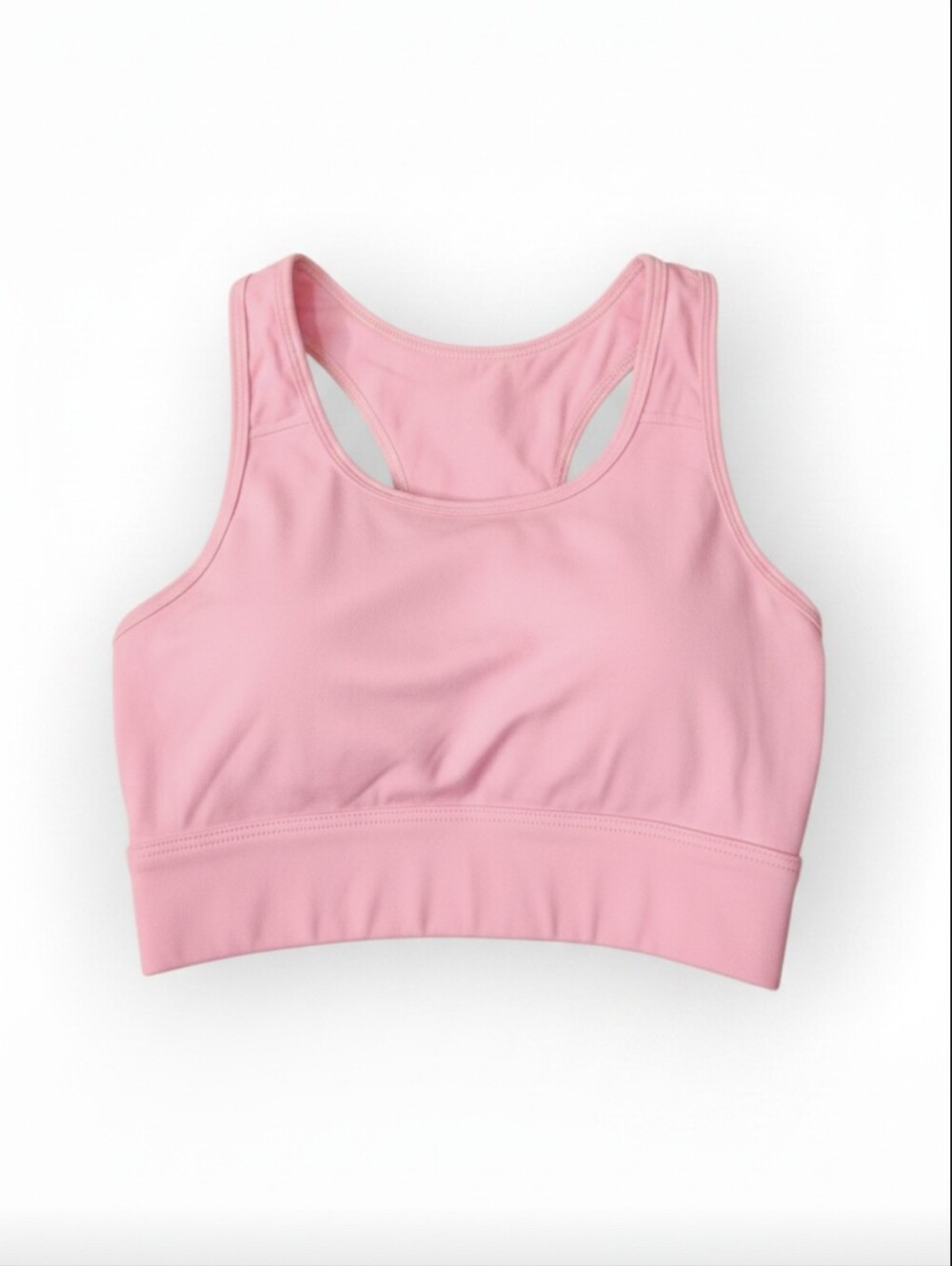 NVGTN Baby Pink Mesh Back Racerback Sports Bra Small | Padded Gym Top